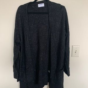 Oversized Black Speckled Cardigan